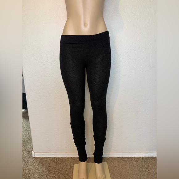 Free People Pants - Free People Intimately Black Ribbed Leggings